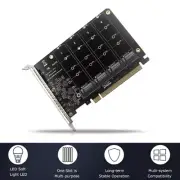 4 Port NVMe to PCIE Adapter Card M.2 NVME to PCIe X16 Adapter 4X32Gbp M Key