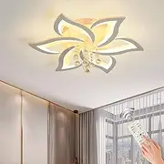 Oninio Modern Ceiling Light 40W Dimmable LED Ceiling Lamp Fixture, 6 Petals Flush Mount Flower Chandelier Lighting Fixture, Acrylic for Kitchen Bedroom Dining Room Living Room