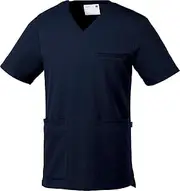 Unite(ユナイト) UN0075 Men's Scrub, Medical Care, for Men, Easy to Move, Knit, Double Pockets, Available in 5 Sizes S - 3L, 5 Colors, Stretch/Antibacterial, Stretchable