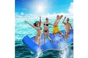 Weisshorn Floating Water Mat 3.5x1.8m Foam Pad Swimming Pool Platform Blue