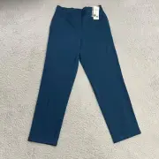 Eileen Fisher Pant Womens Petite Small PS Blue Slouchy Ankle Flex Tencel Ponte