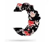 Scrunchies Watch Straps Compatible with the Xiaomi Amazfit T-Rex & T-Rex Pro - Flora Black