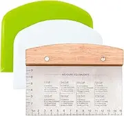 Premium Stainless Steel Dough Cutter and Scraper - Versatile Kitchen Utensil for Bread, Pizza, and Flat Top Griddles - Commercial Grade Bench Scraper and Chopper