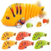 Plastic Wind Up Wiggle Fish Toys 2024 New Clockwork Swinging Cartoon Fish Toys