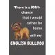 There is a 100% chance that I would rather be home with my English Bulldog: For small dog breed fans