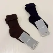 2 Pairs of Jacadi Cotton Blend Winter Socks Size 19-20 (6M) NWT Kids Socks