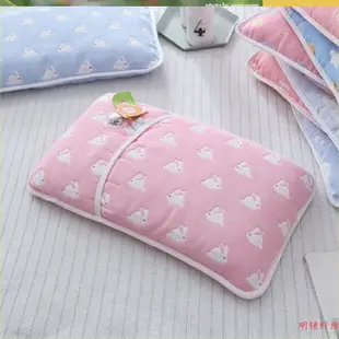 兒童枕套35x55小豬夾棉六層紗布小枕頭幼兒園寶寶嬰兒枕頭套透氣