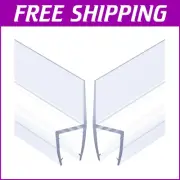 Easy-to-Install Shower Door Seal Strips for Frameless Doors - Set of 2, 78 Inch