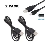 2x USB Charger Cable Cord FOR Playstation PS3 Wireless Controller Remote Control