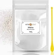 HTVRONT White Mica Powder for Epoxy Resin - 3.5 oz (100 g) Mica Pigment Powder, Mica Powder for Soap Making, Lip Gloss, Candle Making, Bath Bomb, Resin Art, Acrylic Nails