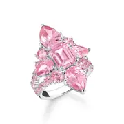 Buy Cocktail ring with pink zirconia stones by Thomas Sabo online - THOMAS SABO Australia