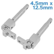 2pcs 4.5mm x 12.5mm Spring Hinge Assembly Acetate Eyeglass Frame Repair Part
