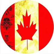 Slipmat Slip Mat Scratch Pad Felt for Any 12" LP DJ Vinyl Turntable Record Player Custom Graphical - Canadian Patriot Flag 2