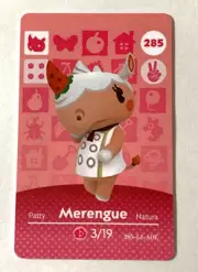 Animal Crossing New Horizons Amiibo: Merengue #285 NFC Tag FREE SHIPPING!