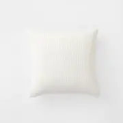 Sheridan Kneller Square Cushion in White Cotton/Polyester