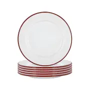 Argon Tableware White Enamel Dinner Plates - 25.5cm - Pack Of 12