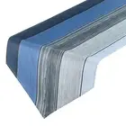 Table Runner 108" x 13", Retro Table Runner, Blue & Grey