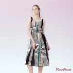 【KEYWEAR 奇威名品】普普藝術風格幾何線條氣質洋裝