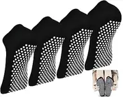 [Generic] MacTek Pilates Yoga Socks for Women, Anti-Skid Sticky Grippers Socks for Women, Non-Slip Yoga Socks for Ballet, Dance, Breathable Soft Sport Socks, One Size