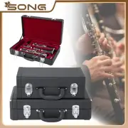 New Advanced C Key Clarinet Case Clarinet Bag Strong Handle Light Box Black