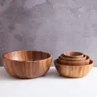 Soup Salad Container Kitchen Utensils Wooden Bowl Tableware Ramen Bowls Bowl