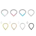 Titaniums Steel Fashion Nose Ring Teardrop Septum Rings Stylish Piercing Jewelry