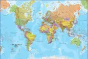 Unframed World Map Poster Art Canvas High Quality Print office School Home Decor