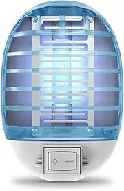 Bug Zapper Indoor, Fly Trap for Indoors, Electronic Mosquitoes Killer Mosquito Zapper with Blue Lights for Living Room, Home, Kitchen, Bedroom, Baby Room, Office (1 Packs)