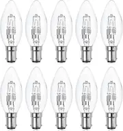10 Pack B15d Halogen Bulbs, Dimmable 42w C35 Halogen Candle Light Bulb 42w B15d Eco Halogen Bulbs B15d Candle Bulbs Small Bayonet