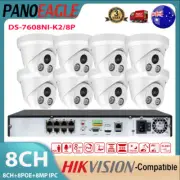 Hikvision 4K 8CH POE NVR System CCTV 8MP Security Camera Outdoor IR Camera Lot