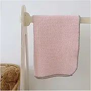 Quilt Cotton Quilted Bed Quilt Bedspread Bed Cover Throw Blanket for Bed Couch Daybed White Pink Gray Blankets (Color : Pink, Size : 100x140cm-39x55 inch)