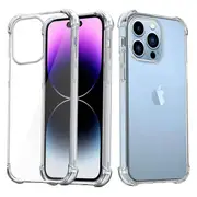 Apple iPhone 16 Pro Max Clear Case Shockproof Tough Gel Transparent Air Cushion Heavy Duty Phone Back Cover (Crystal Clear)