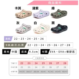 【ShoesClub 鞋鞋俱樂部】母子鱷魚 絕對百搭兩穿式洞洞鞋 男鞋 女鞋 165-BGM5353