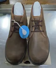 Clarks Men's Morris Peak Waterproof Chukka Boot, Dark Tan Leather-Size 8.5-NWD