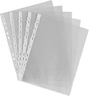 Clear Punched Pockets A4 Clear Plastic Files Ring Binder Folders Filing Wallet Sheet Protector 100PCS Punched Pockets A4