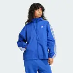 【ADIDAS 愛迪達】外套 女款 運動外套 風衣外套 寬鬆 三葉草 3 S WINDBREAKER 藍 IR8097