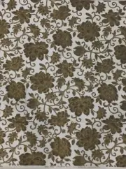 Vintage Bark cloth Fabric Screen Tasman Cushion Uphostery Gold Ivory 80 Cm