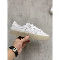 在飛比找Yahoo!奇摩拍賣優惠-ADIDAS SAMBAROSE SHOES 白 休閒 增高