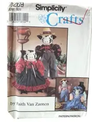 Simplicity Sewing Pattern 8269 Cow Dolls and Clothing