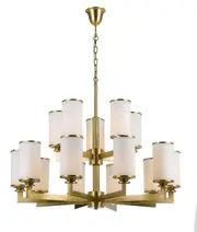 Turin TFS 15 LIGHT PENDANT 15x25wE27max D:970 H:730 CHAIN:2m BRASS/OPAL