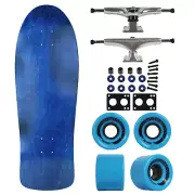 Moose Old School Skateboard 30" Stain Blue, 7" Raw Trucks & 59mm Blue Wheels
