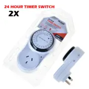 2X 24 Hour Timer automatically switching your appliances on /off timer switch