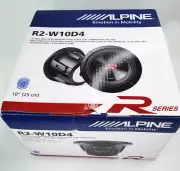 NEW ALPINE R-W10D4 10" 2250W WOOFER DUAL 4-OHM REINFORCED SUBWOOFER BASS SPEAKER
