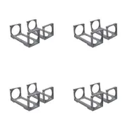8pc Stakrax Wine Bottle Storage Modules Cellar Rack Accessory Set Silver