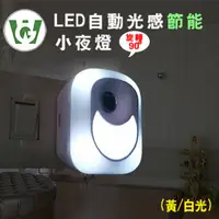 在飛比找PChome24h購物優惠-LED自動光感小夜燈(方型/白光)