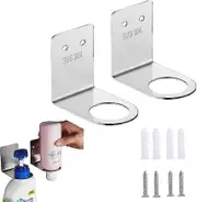 Wall Mounted Hand Pump Holder, Soap Dispenser and Shampoo Jar Rack, Lotion Storage Organizer for Kitchen and Bathroom Use