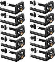 CHICAMPERA 10pcs Adjustable Phone Clamp Holder for U-Shaped Phone Mount Clip for Travel and Sports Lightweight Design Compatibility Tripods and Accessories