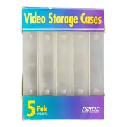 VHS & Beta Video Storage Cases Cassette Tape Clear Plastic Protect Dirt Humidity