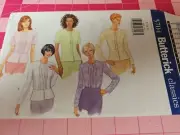 Butterick Pattern 5704 Peplum Tucked Tops 6 Styles Sizes 8 10 12 UNCUT