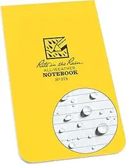 Rite in the Rain Weatherproof Top Bound Notebook, 3.25" x 5.25", Yellow Cover (No. 378)